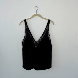 Free People Intimates black lace slip tank size S